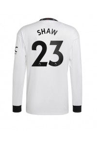 Manchester United Luke Shaw #23 Fotballdrakt Borte Klær 2022-23 Lange ermer